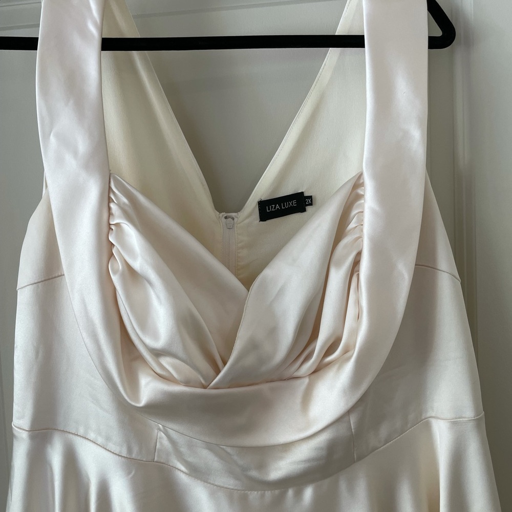 Cream satin party/wedding dress from ModCloth